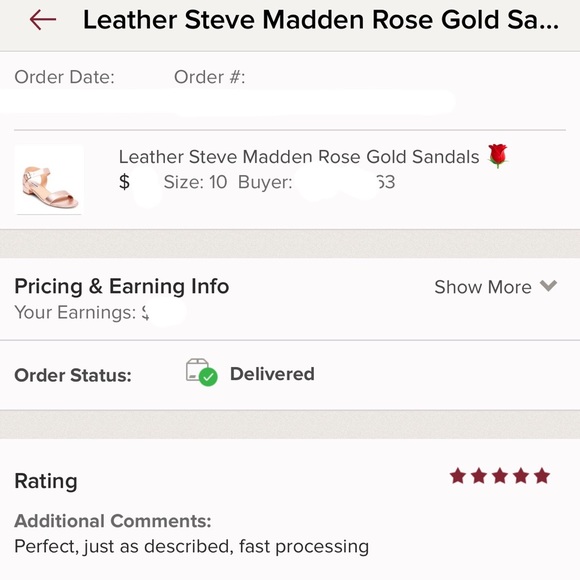 LAST PAIR! Leather Steve Madden Rose Sandals 🌹 - Picture 6 of 6